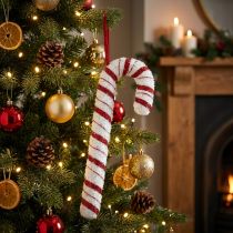 Artikel Deko Zuckerstange Weihnachten Rot Weiß Gestreift H34cm