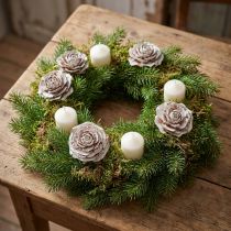 Artikel Zeder Zapfen geschnitten wie Rose Cedarrose 4-6cm weiß/natur 50 Stück