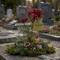 Artikel Künstliche Chrysantheme in Burgund Ø5cm/Ø11cm L70cm
