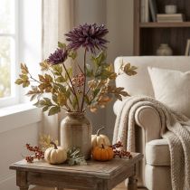 Artikel Künstliche Chrysantheme 2 Blüten Violett Ø5/11cm L70cm Deko-Highlight