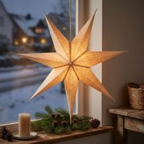 Artikel Papierstern Beleuchtet Natur Jute Weihnachten 60cm