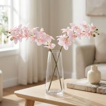 Artikel Künstliche Orchideen Hellrosa 58cm Real Touch Dekoblumen flexibel robust 2St