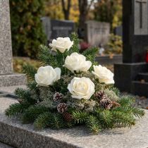 Artikel Foam Rosen mit Stiel Creme Ø7,5cm für Event- und Hochzeitsdeko – 18 Stück