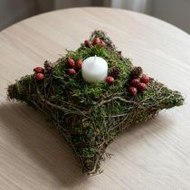 Artikel Pflanzkissen Reben Moos Schale Naturdeko 20x20x6,5 cm