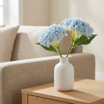 Artikel Kunstblume Hortensie Blau 34cm naturgetreu 3er Set für Dekoration