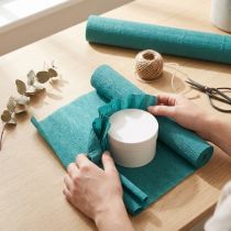 Artikel Floristen-Krepppapier Petrol-Blau Rolle 50x250cm für Innenbereich