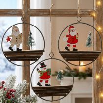 Artikel Weihnachtsanhänger Weihnachtsmann Schneemann Ø12cm 3St