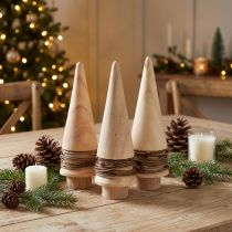 Artikel Mini Tannenbaum Holz Deko Natur Tischdeko H13,5cm 3 St