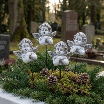 Artikel Grabschmuck Engel am Stab Deko für Gesteck 5,5cm 4St