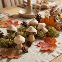 Artikel Mini-Pilze aus Holz mit naturbelassener Rinde - Rustikale Tischdeko & Bastelbedarf Ø2cm 36er-Set