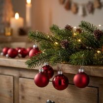 Artikel Mini Weihnachtskugeln Rot Glas Matt Glanz Ø3cm 22 Stück Set für Festliche Dekoration