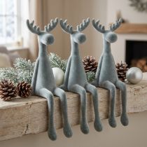 Artikel Kantenhocker Elch GR Dekoration Weihnachten Regal Tisch H31cm 3er Set