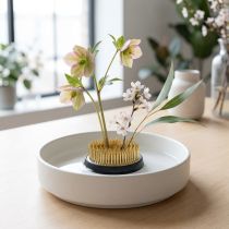 Artikel Steckigel, Kenzan, Ikebana, Gesteckunterlage Metall Silbern, rund Ø5cm