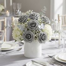 Artikel Foam-Rose Ø6cm Grau 27 St