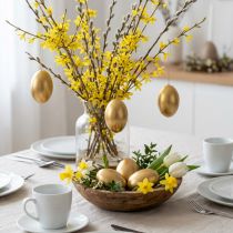 Artikel Gänseeier Golden Ausgeblasene Eier Osterdeko 10 St