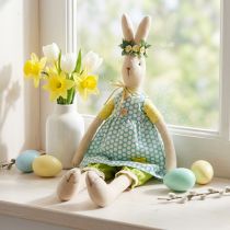Artikel Stoffhase für Ostern, Osterhase mit Kleidung, Hasenmädchen H43cm