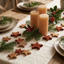 Artikel Streudeko Weihnachten Sterne Braun/Orange Ø4/5cm 40 St