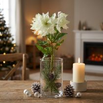 Artikel Christrose Künstlich Schneerose Deko Seidenblumen 36cm