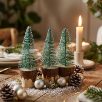 Artikel Weihnachtsdeko Tannenbaum beschneit 10cm 8St