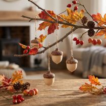 Artikel Eichel zum aufhängen Deko Herbst natur/braun 5,3x3,5cm 12 Stück