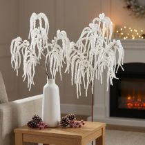 Artikel Dekozweig Trauerweide Weiß Glitter 82cm Winterdeko künstlich 2St