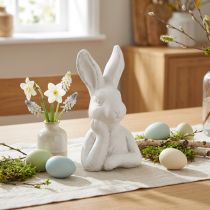 Artikel Osterhase Figur denkend Weiß Shabby Ostern Deko 11×9×20,5cm