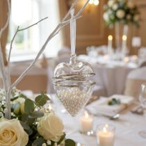 Artikel Glasherz Hängedeko zum Befüllen 7x10cm klar 2er Set für Hochzeit & Event
