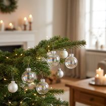 Artikel Irisierende Glas-Weihnachtskugeln 40mm 24er-Set für festliche Dekoration