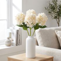 Artikel Kunstblume Hortensie Weiß 62cm - Naturgetreue Dekoration für Elegante Wohn- und Geschäftsräume