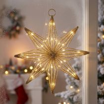 Artikel LED Stern aus Draht, 20 LEDs, Warmweiß, 22 cm, Innenbereich