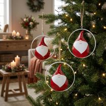 Artikel Weihnachtsanhänger Wichtel Weihnachtsmann Metall Ø16cm 3St