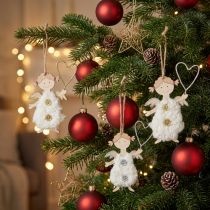 Artikel Weihnachtsengel mit Herz Christbaumschmuck Holz 14,5cm 8 St