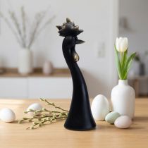 Artikel Osterdeko Huhn Deko Hahn Schwarz Gold Ø9cm H29cm