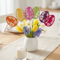 Artikel Ostereier Deko Blumenstecker Ostern Holz 30,5cm 18 St