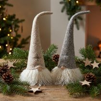 Artikel Deko Wichtel Filz Braun Beige Weihnachtsdeko Tischschmuck Gemütlich H28cm 2er Set
