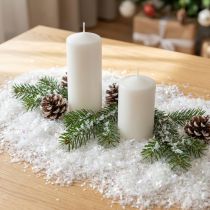 Artikel Glänzender Dekoschnee Weiß Irisierend 2,5L Set für Winterdeko und Schaufenster