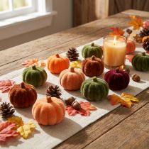 Artikel Mini Kürbis Herbstdeko beflockt Ø4cm 24 Stk für Floristen