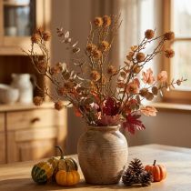 Artikel Dekozweig Amberbaum Ockerbraun Kunstzweig 48cm Herbstdeko