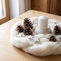 Artikel Weißes Wollband 2m – Dekowolle für kreative DIY- und Floristik-Projekte