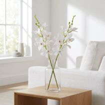 Artikel Künstliche Orchideen Weiß 2 Stk Dekozweig Ø3,5-5cm L38cm