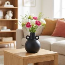 Artikel Keramikvase Mini Vase Schwarz Henkel Keramik Ø8,5cm H12cm