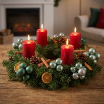 Artikel Weihnachtskugeln am Draht Glas Grün Grau dekorativ Ø40mm 32 Stück für festlichen Schmuck