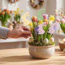 Artikel Deko-Hasen aus Holz am Stiel 31,5 cm für Frühling und Ostern, 16 Stück