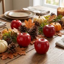 Artikel Deko Äpfel Rot Glänzend Künstlich 7,5cm 6er Set Herbstdeko