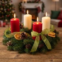 Artikel Weihnachtsband grün goldene Punkte 25mm x 20m Dekoration Floristen