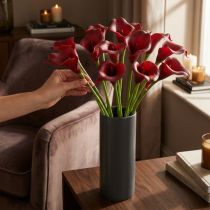 Artikel Calla Rot bordeaux Kunstblumen im Bund 57cm 12 St