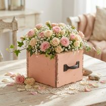 Artikel Pflanzschublade Holz Deko Pflanzkasten Peach 12,5cm