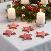 Artikel Holzsterne Deko Weihnachtsdeko Sterne Pink Glanz Ø5cm 8 St