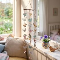 Artikel Windspiel Deko Schmetterlinge Fensterdeko Holz Ø15cm 55cm