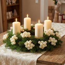 Artikel Mini Weihnachtskugeln Creme Mix Matt/Glanz Ø20mm 140 St